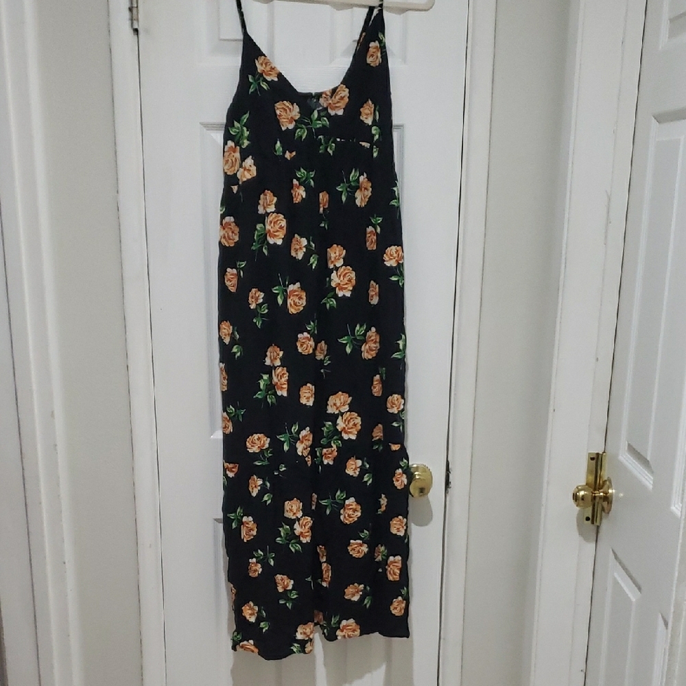 Floral Black Dress